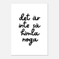 Poster | Inte så noga