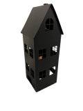 HUSET - Ljuslykta - Plåthus - 60x25x25cm