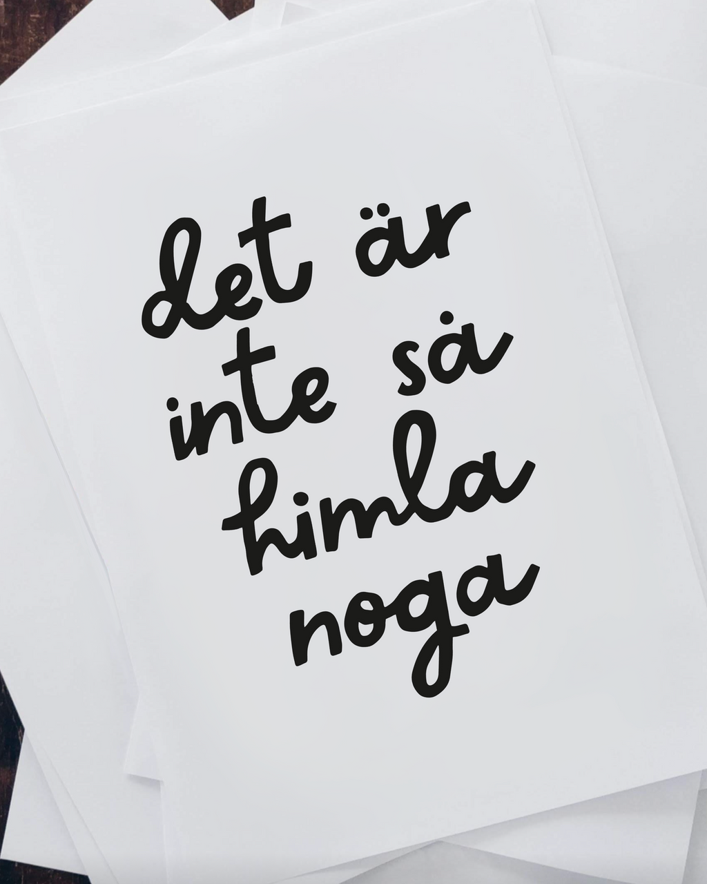 Poster | Inte så noga