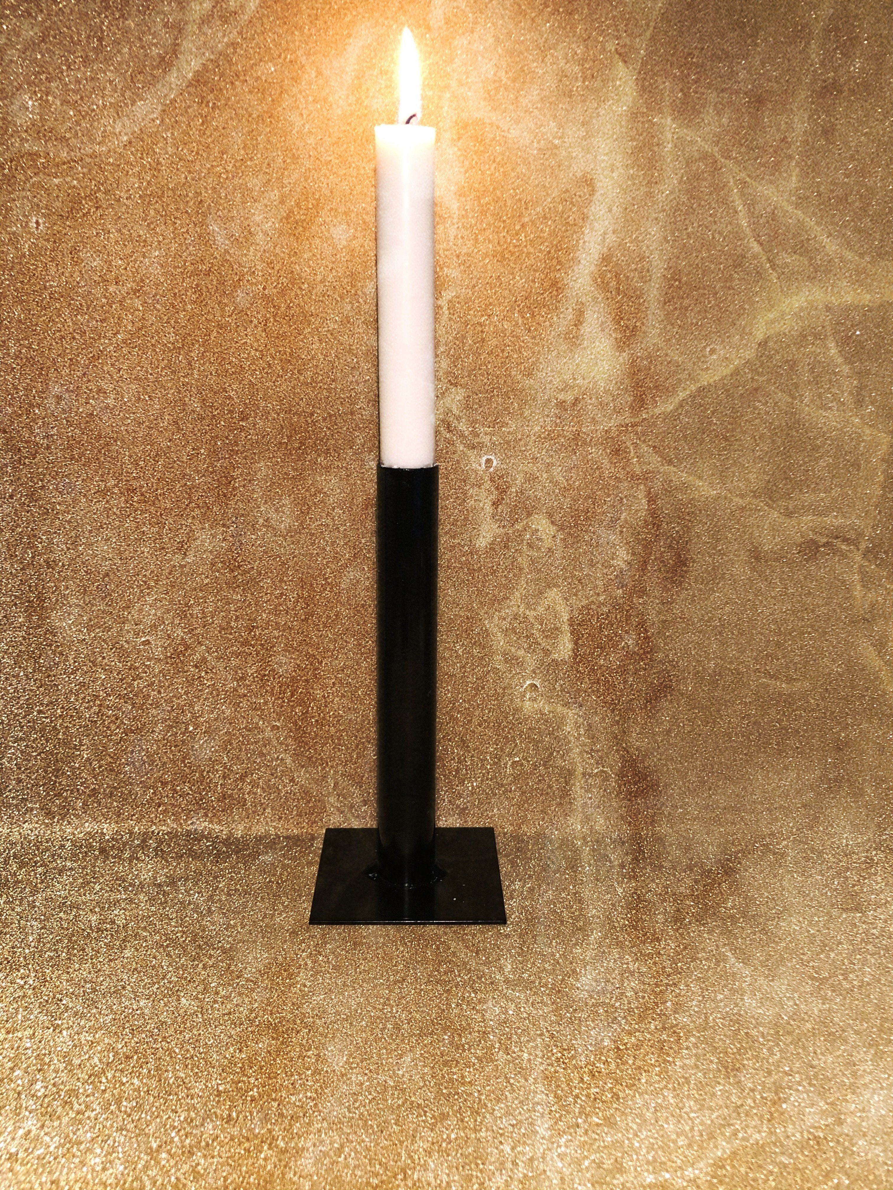 Ljusstake - enkel , stor (svart)