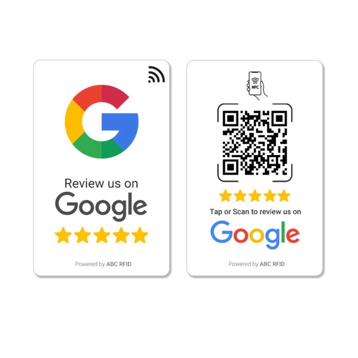 Google Review Card (NFC Tap + QR Code) 10/50/100