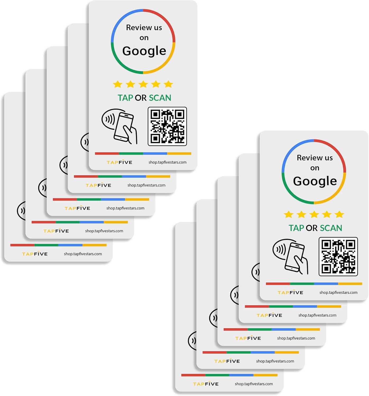 Google Review Sticker NFC White